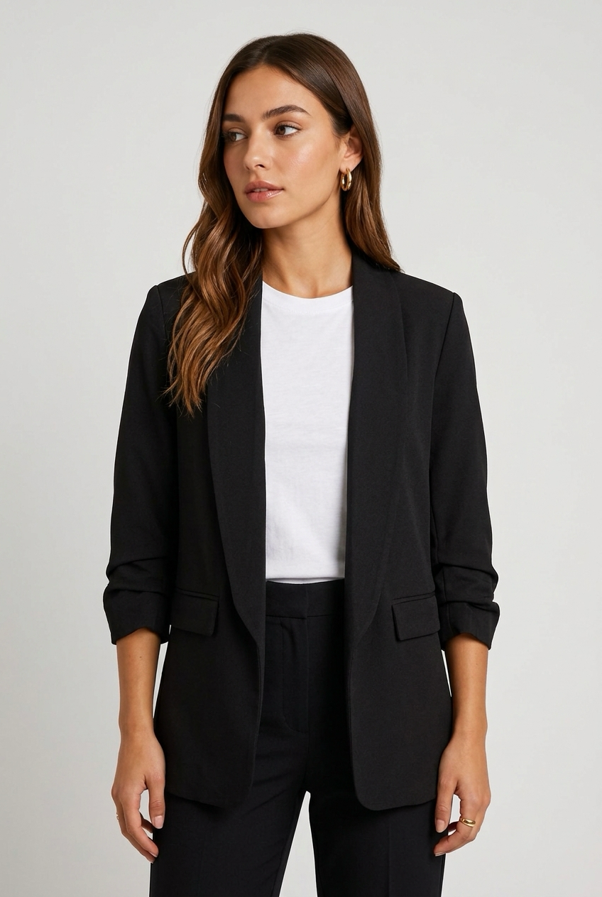 BLAZER FRUNCIDA NEGRO