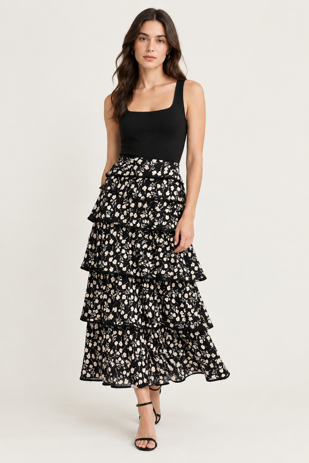 FALDA VOLANTES NEGRO