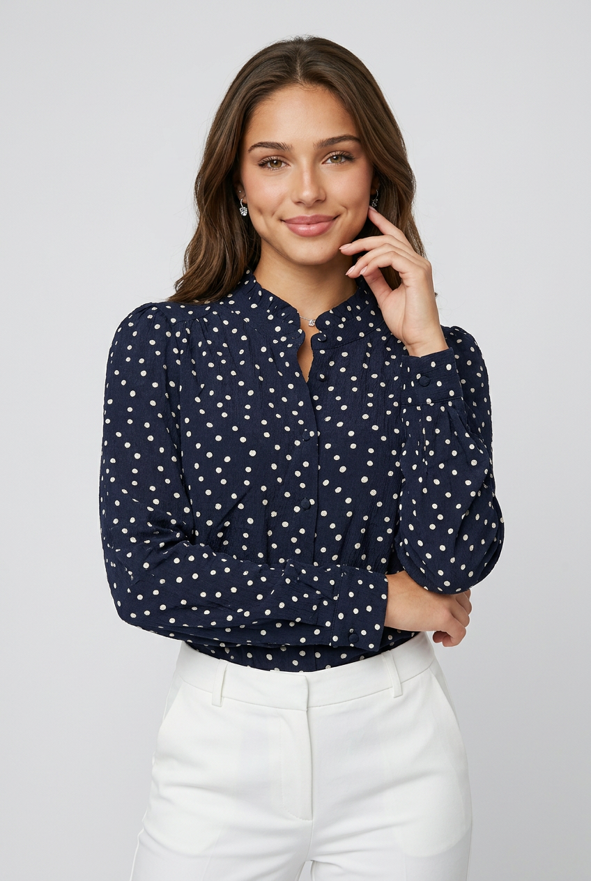 CAMISA LUNARES MARINO