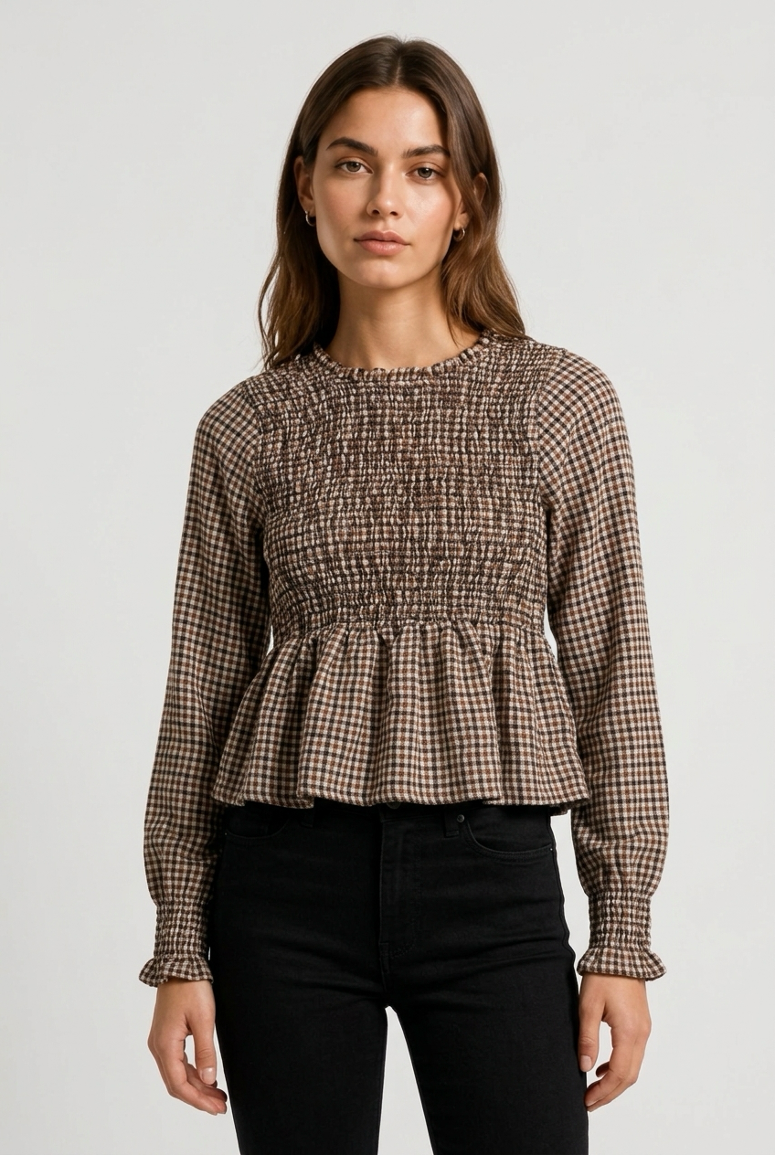 BLUSA NIDO ABEJA MARRON