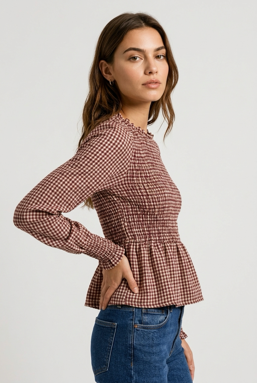 BLUSA NIDO ABEJA GRANATE