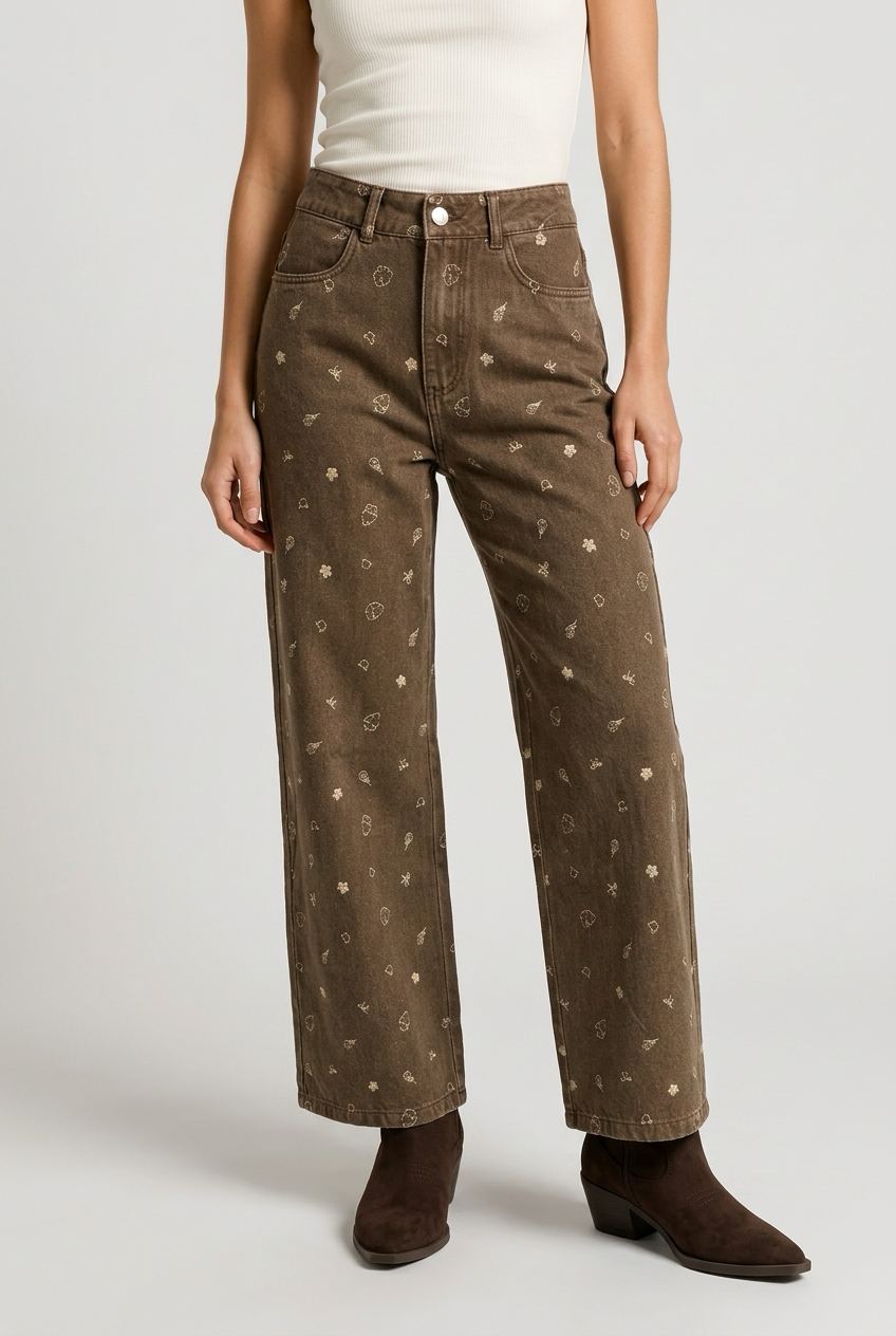 PANTALONES FIGURAS MARRON