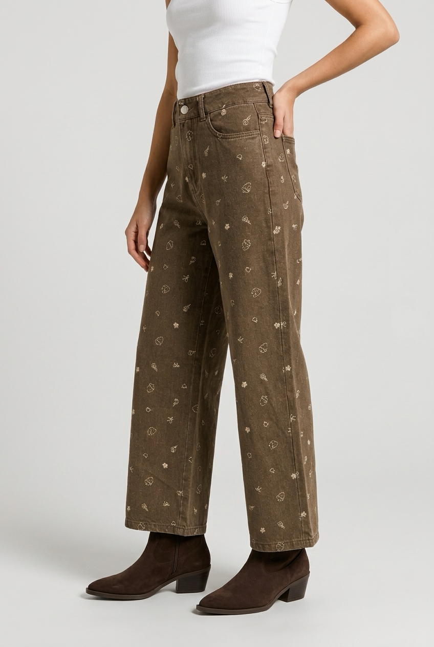 PANTALONES FIGURAS MARRON