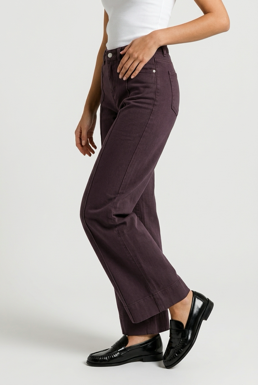 JEANS CORTE DENIM GRANATE