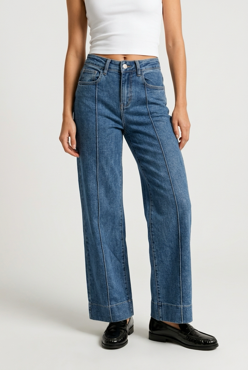 JEANS CORTE DENIM AZUL