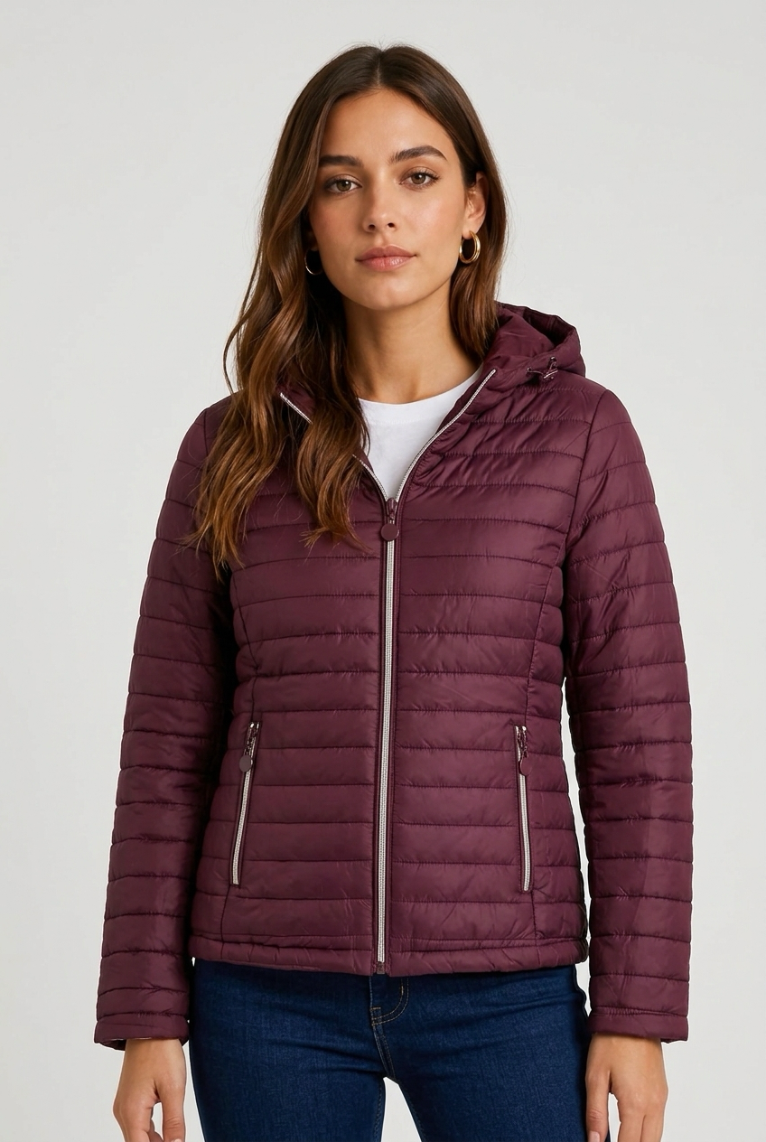 ACOLCHADO REVERSIBLE GRANATE