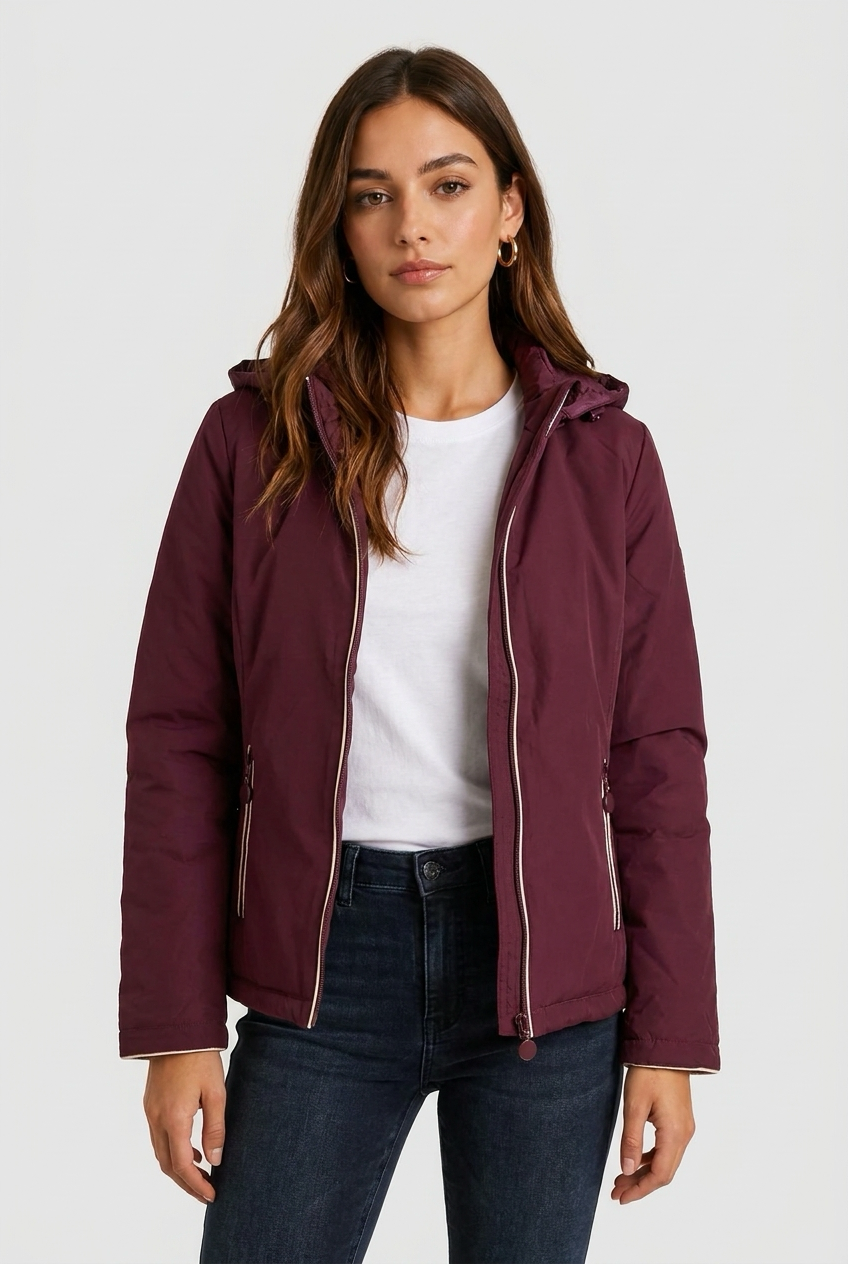 ACOLCHADO REVERSIBLE GRANATE