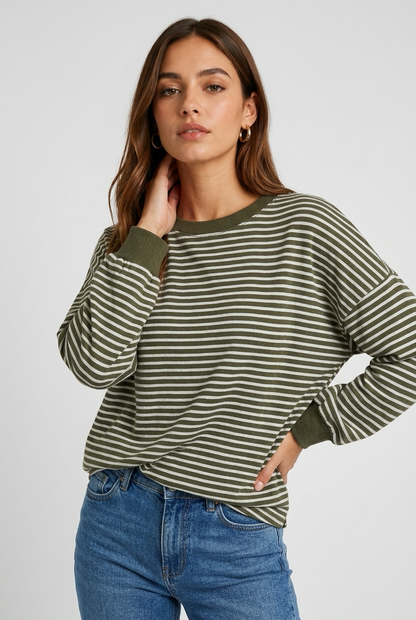 SUDADERA RAYAS VERDE