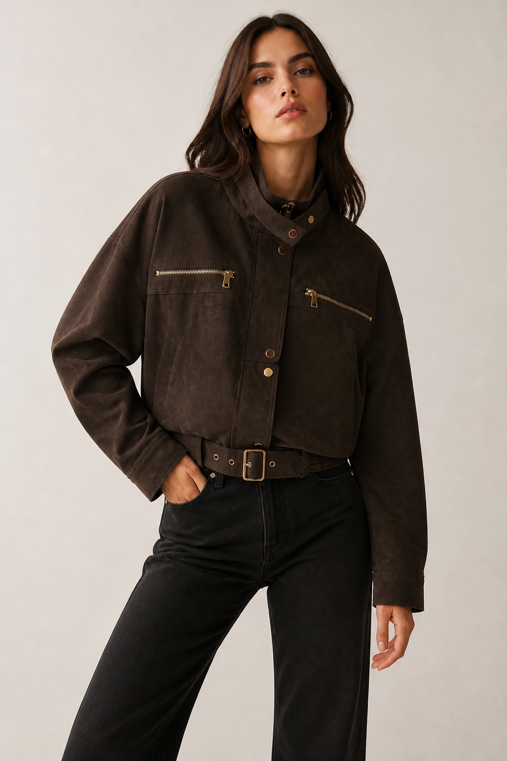 CHAQUETA POLIPIEL DENIM
