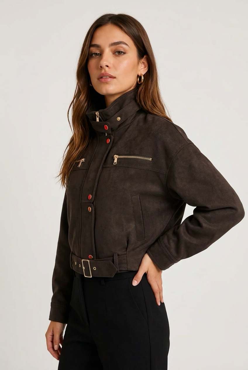 CHAQUETA POLIPIEL DENIM