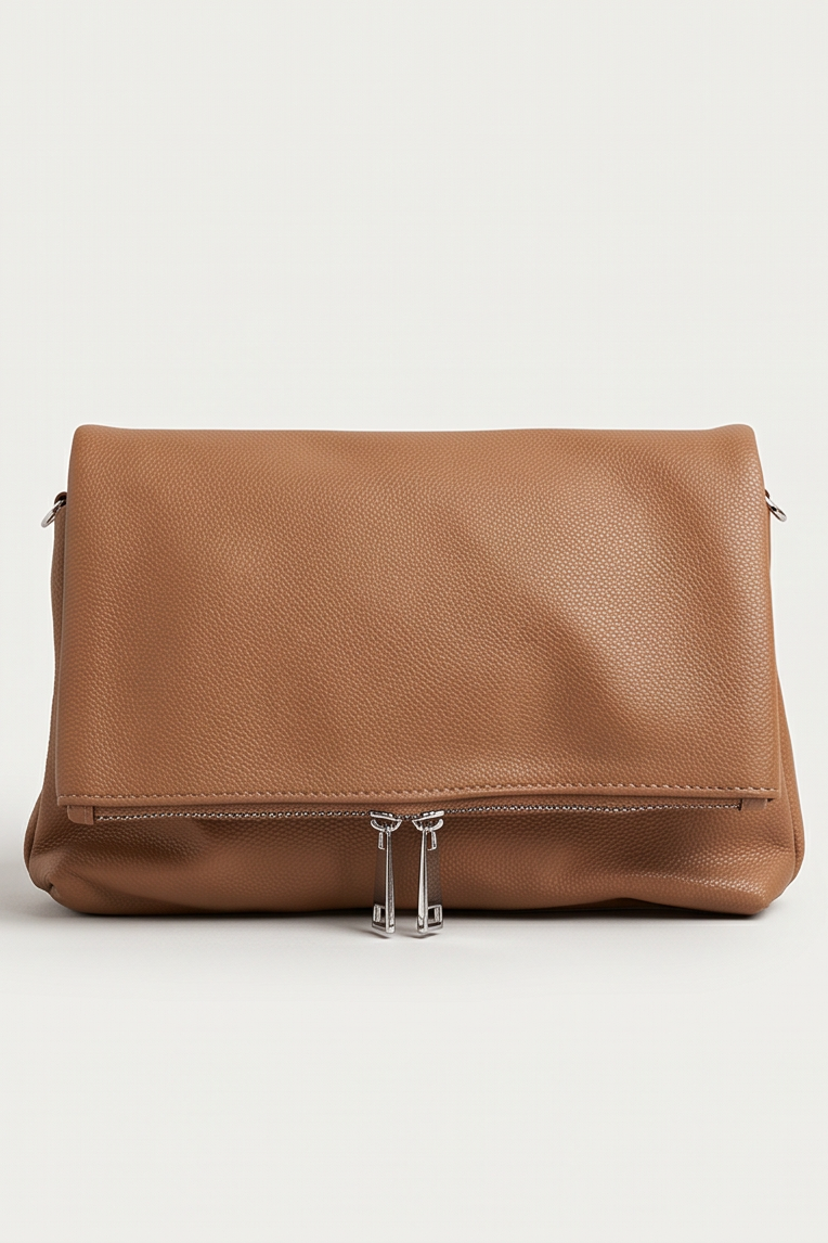 Bolso solapa camel