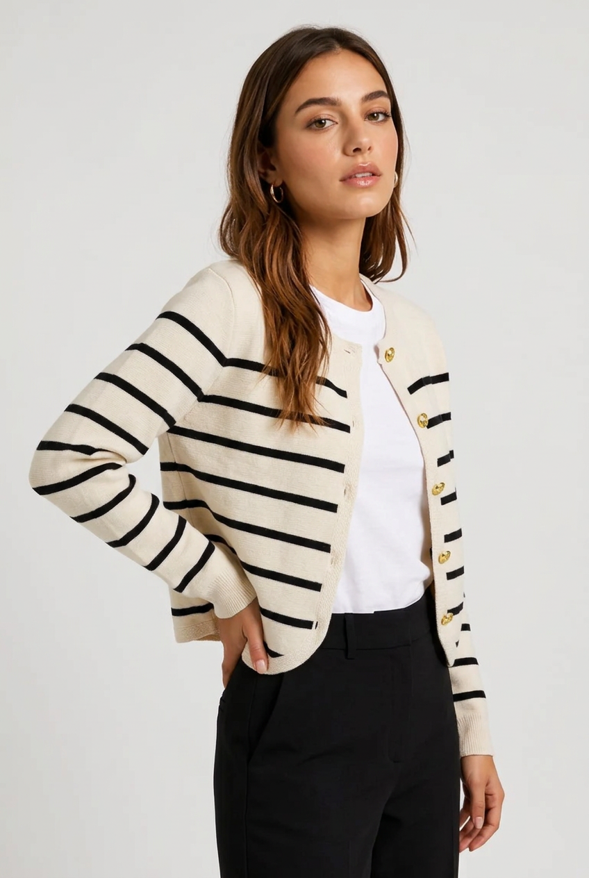 chaqueta punto rayas