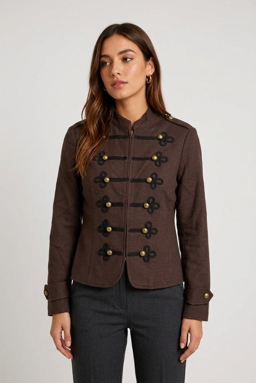 Chaqueta napoleon marron