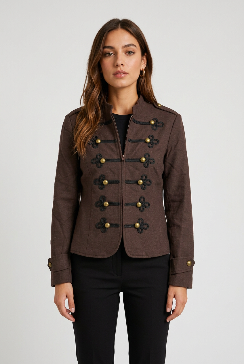 Chaqueta napoleon marron
