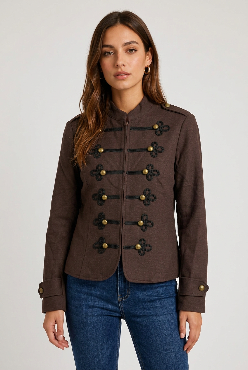 Chaqueta napoleon marron