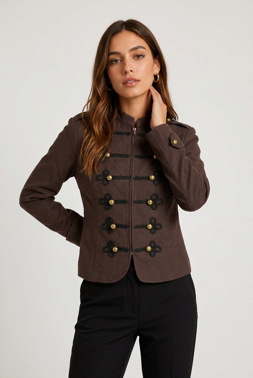 Chaqueta napoleon marron