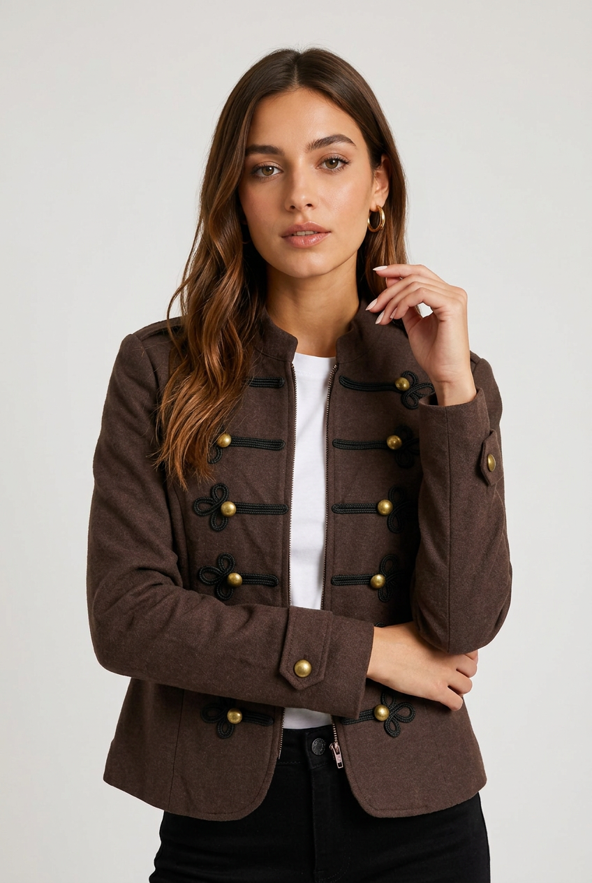 Chaqueta napoleon marron