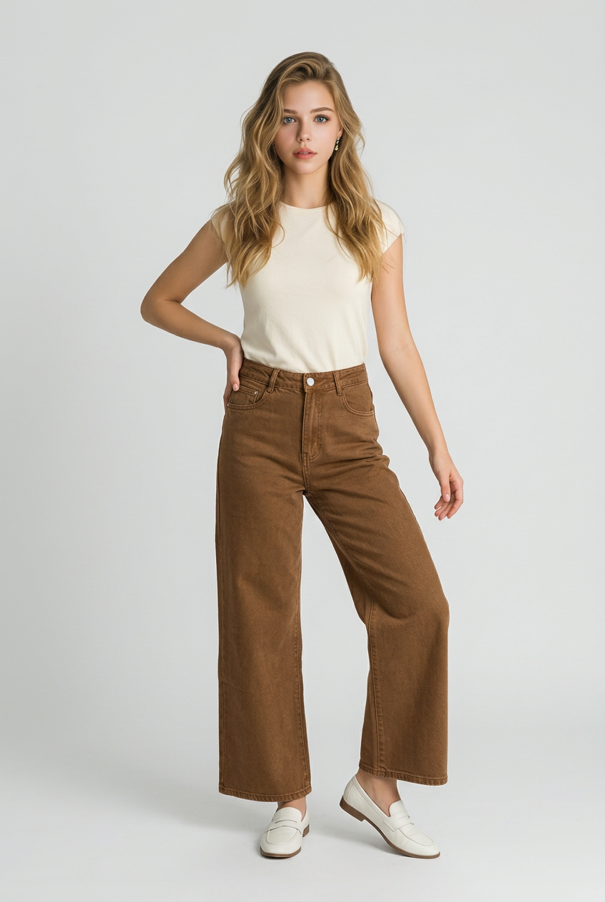Pantalon wide leg