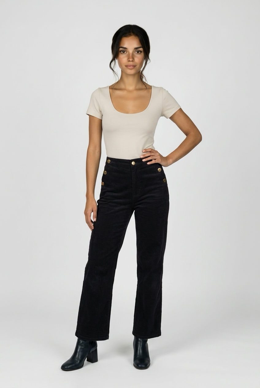 JEANS BOTONES DORADOS