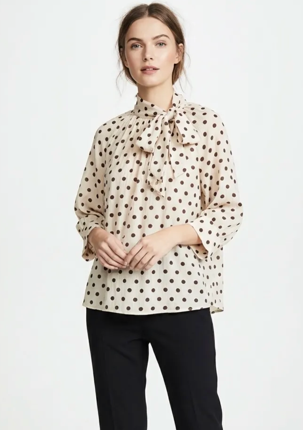 camisa lazo lunares