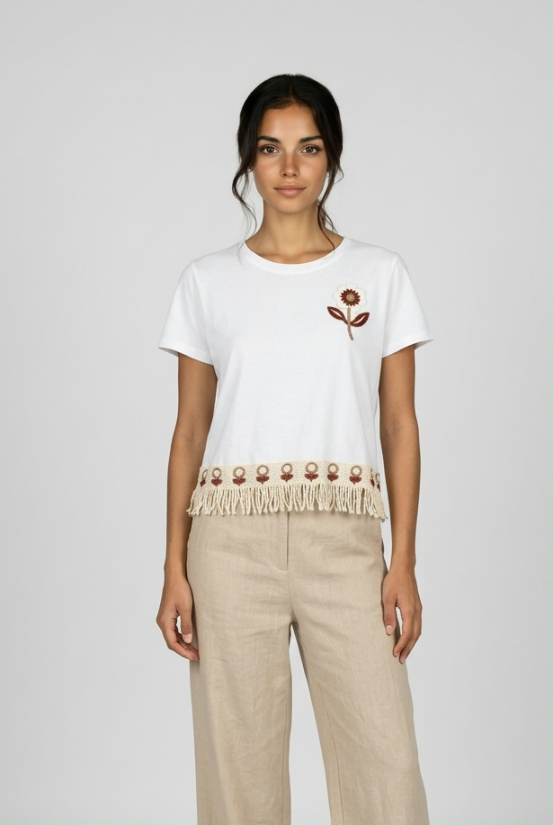 camiseta flor