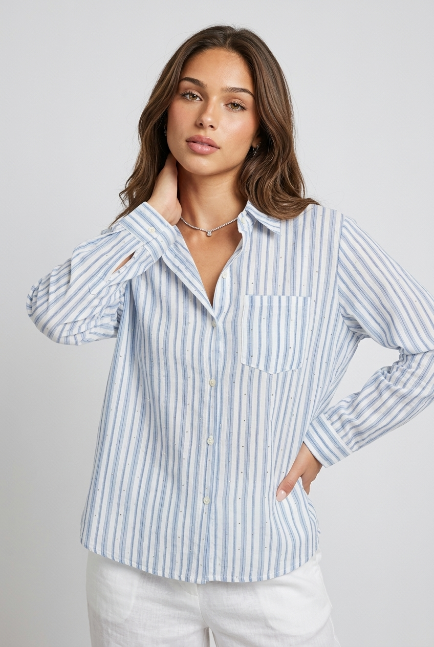 camisa rayas brillo