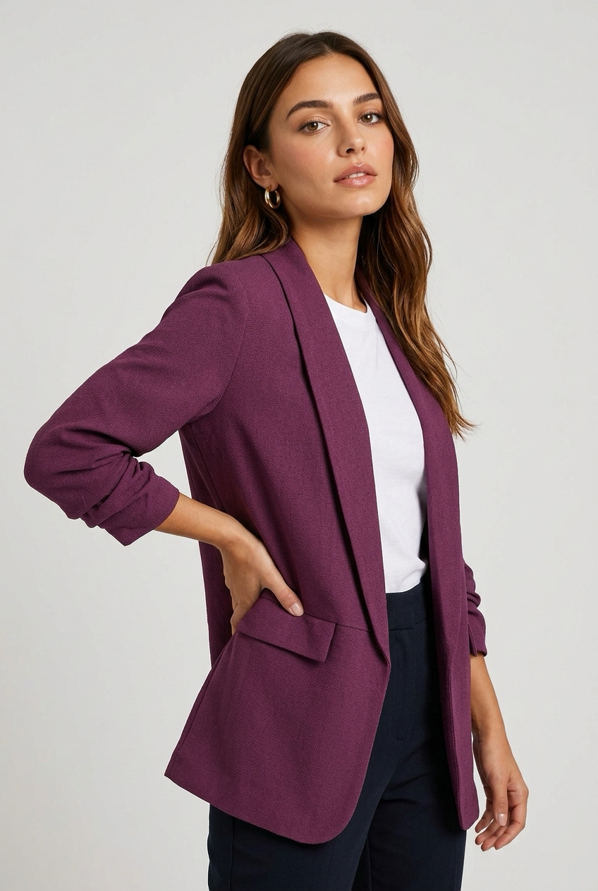 BLAZER FRUNCIDA GRANATE