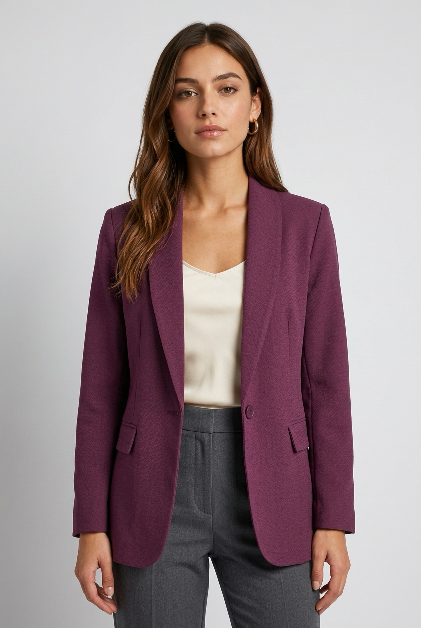 BLAZER FRUNCIDA GRANATE