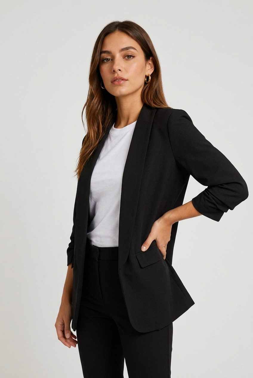 BLAZER FRUNCIDA NEGRO