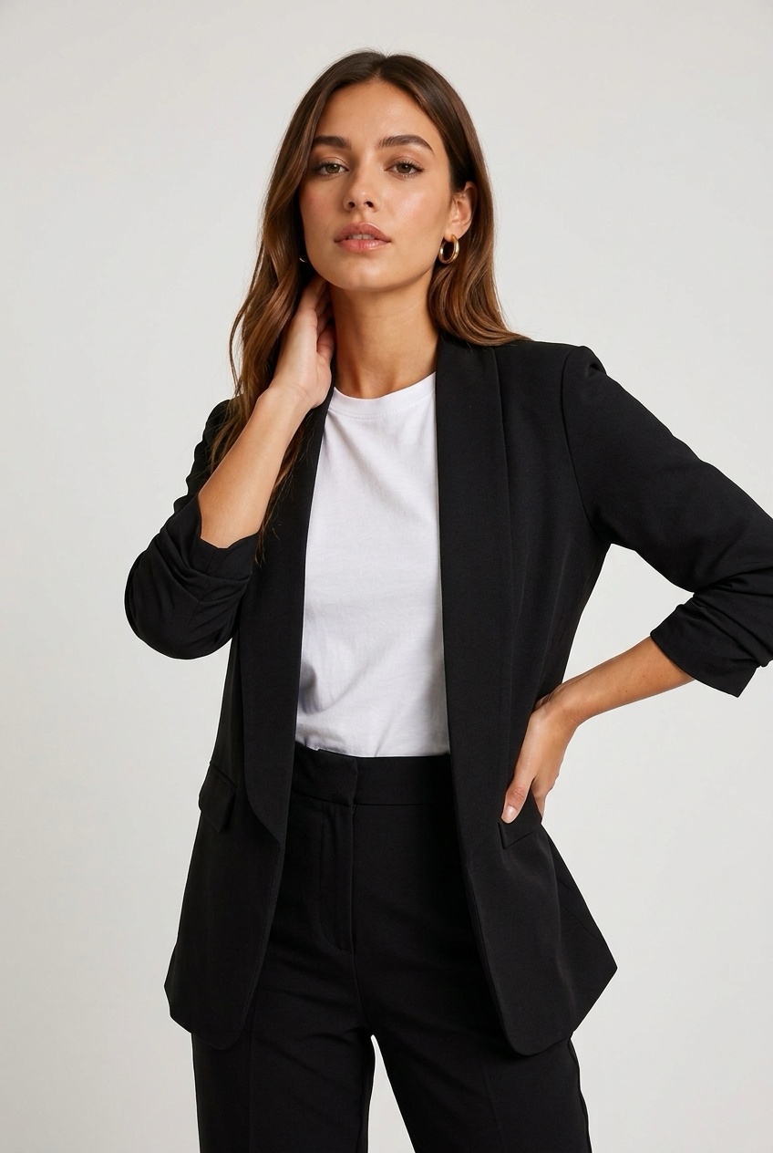 BLAZER FRUNCIDA NEGRO