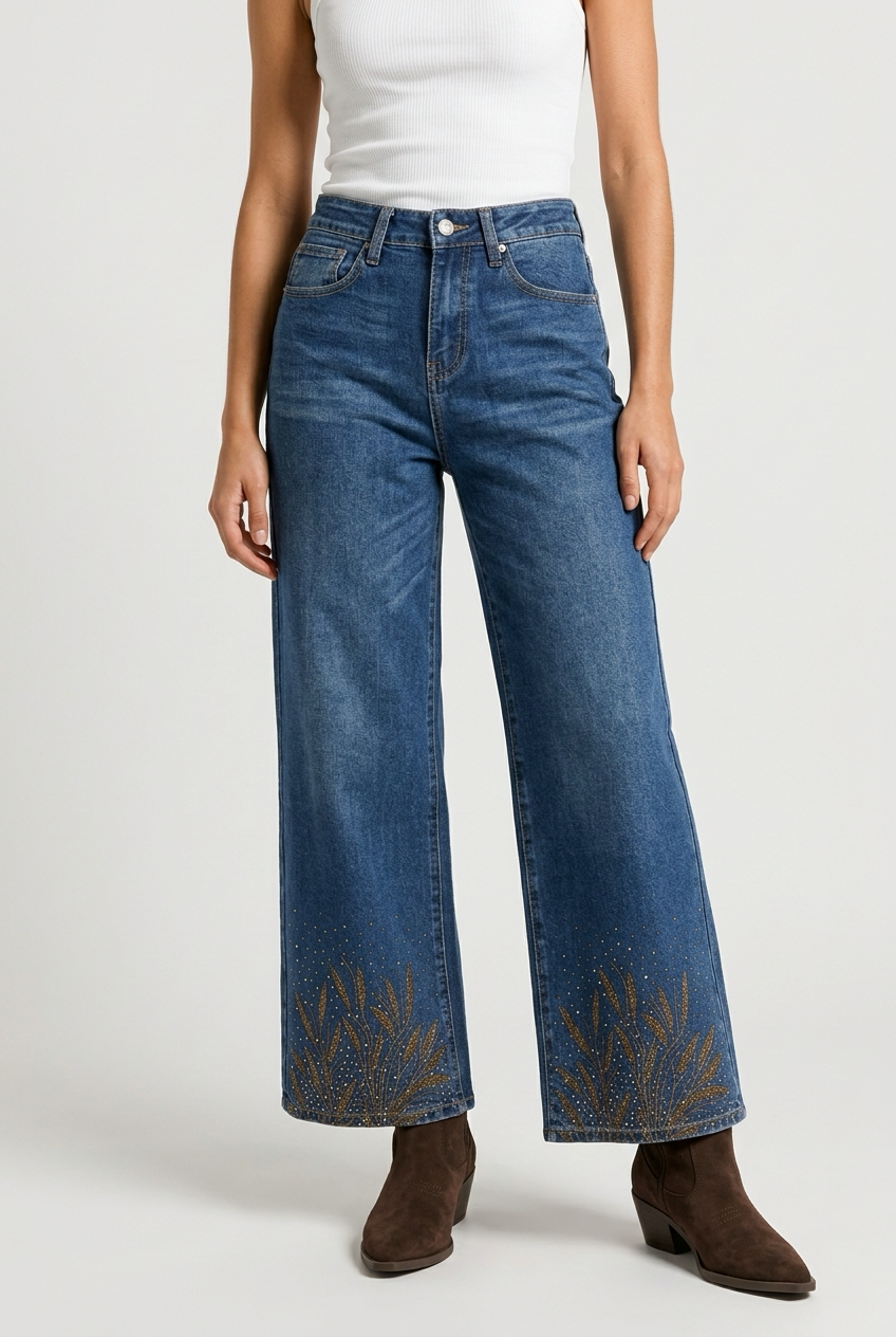 JEANS BORDADO BRILLO