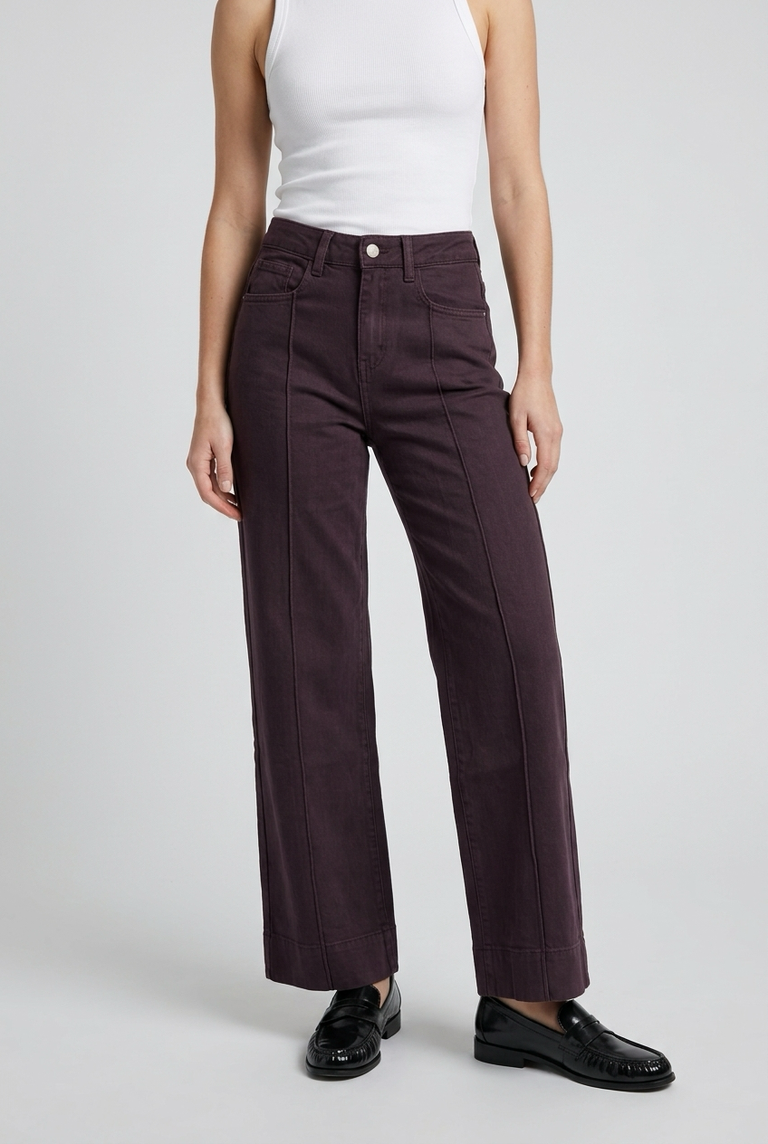 JEANS CORTE DENIM GRANATE