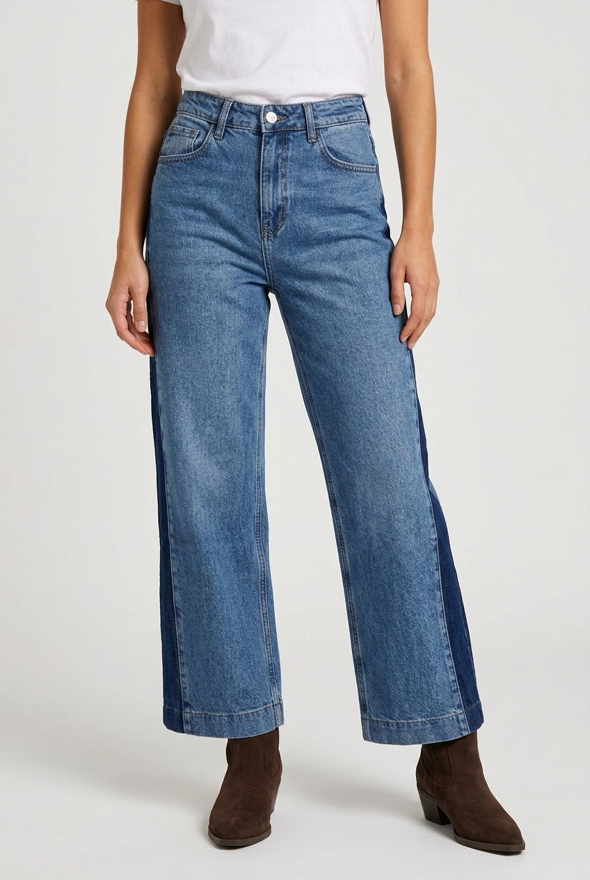 JEANS LATERAL BICOLOR