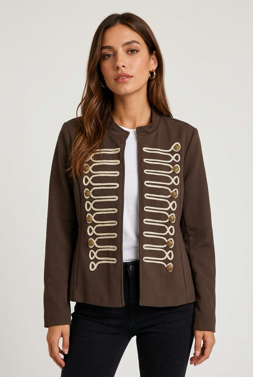 CHAQUETA SARGA NAPOLEON MARRON