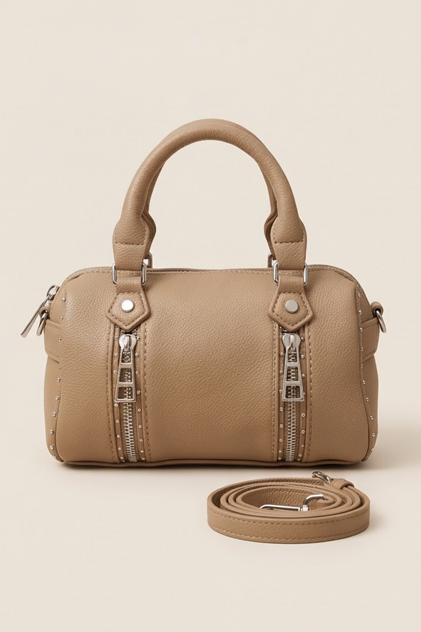 BOLSO CREMALLERAS BEIGE