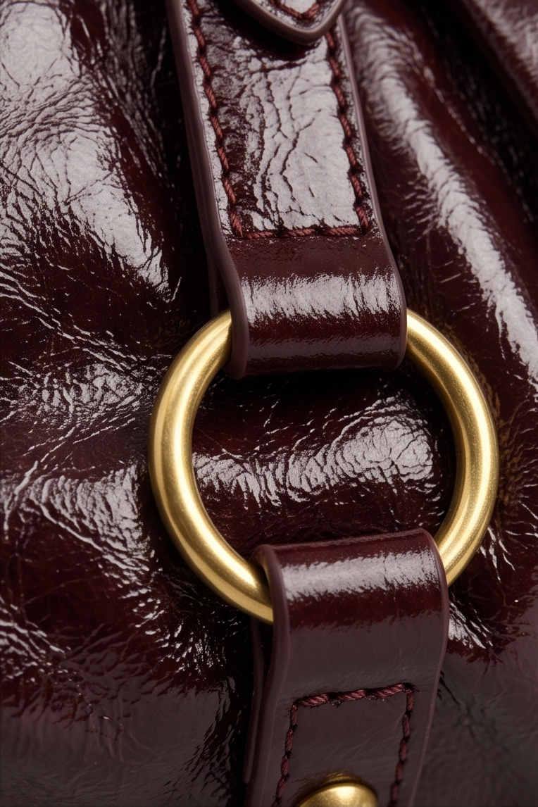 Bolso clutch granate