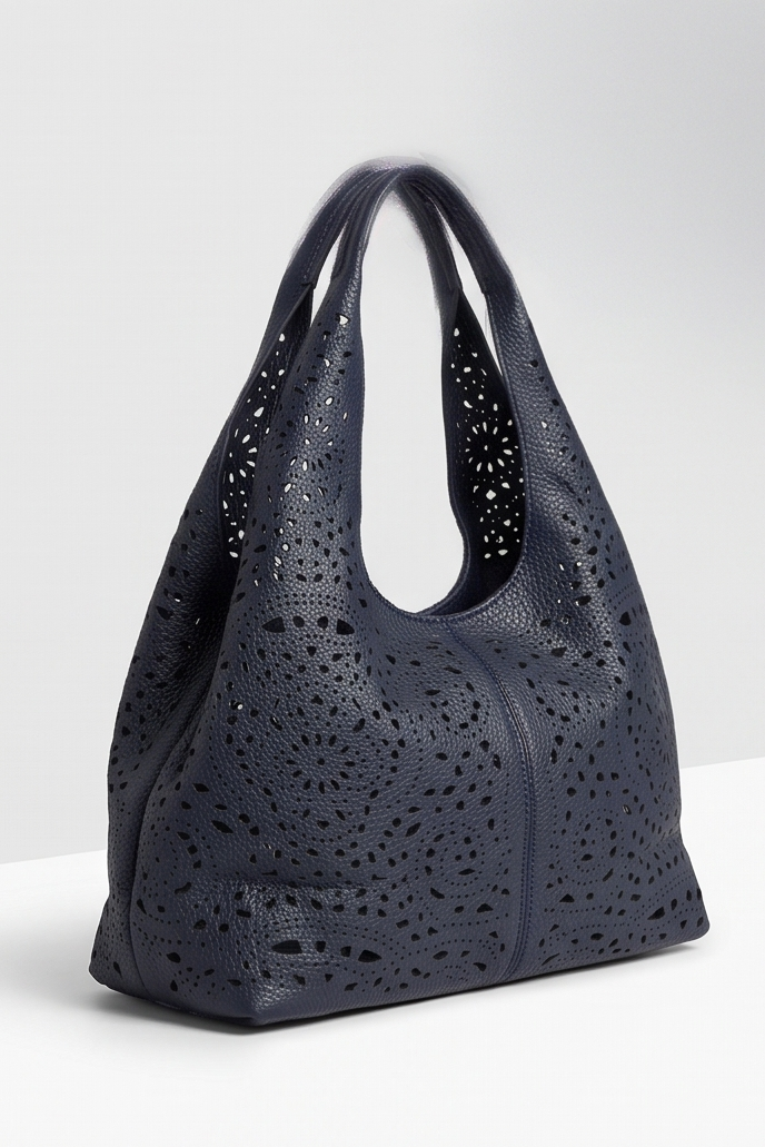 Bolso troquelado azul