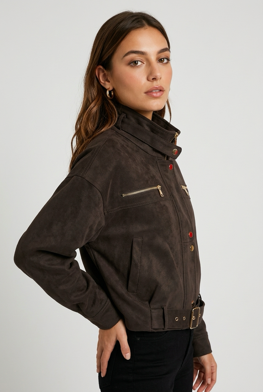CHAQUETA POLIPIEL DENIM