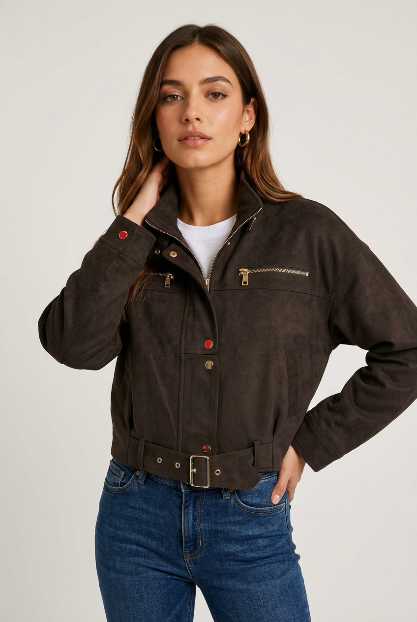 CHAQUETA POLIPIEL DENIM
