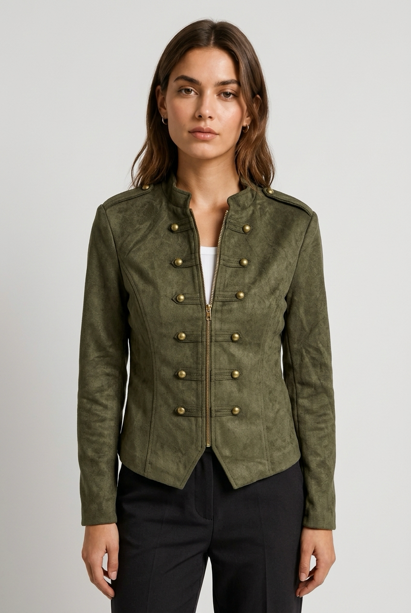 Chaqueta ante napoleon verde