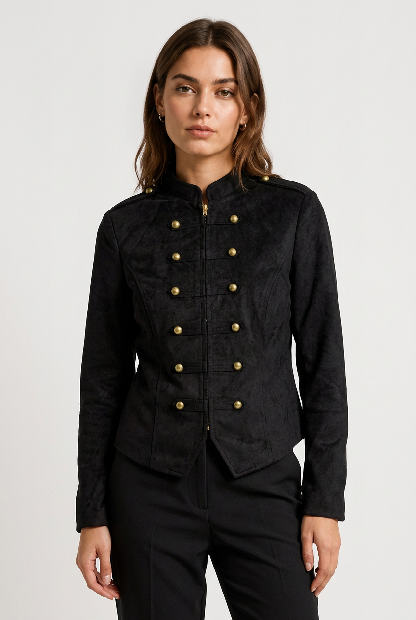 Chaqueta ante napoleon negro