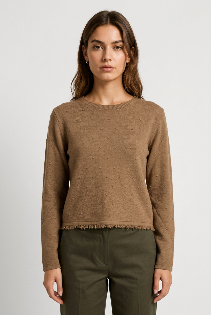 jersey plimeti flecos marron