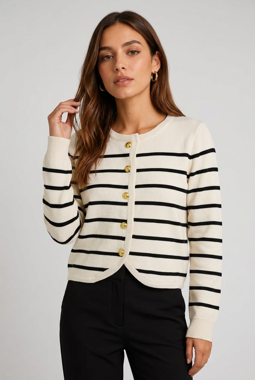 chaqueta punto rayas