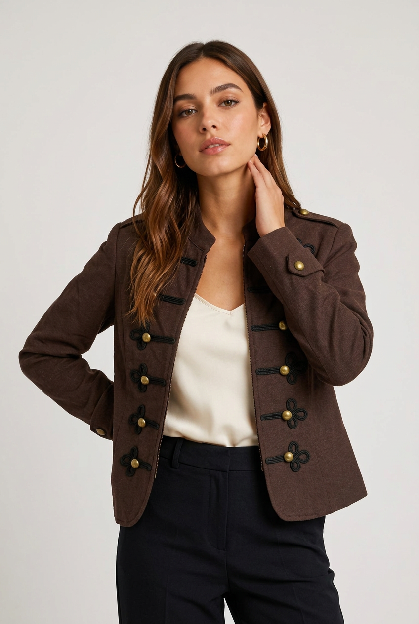 Chaqueta napoleon marron