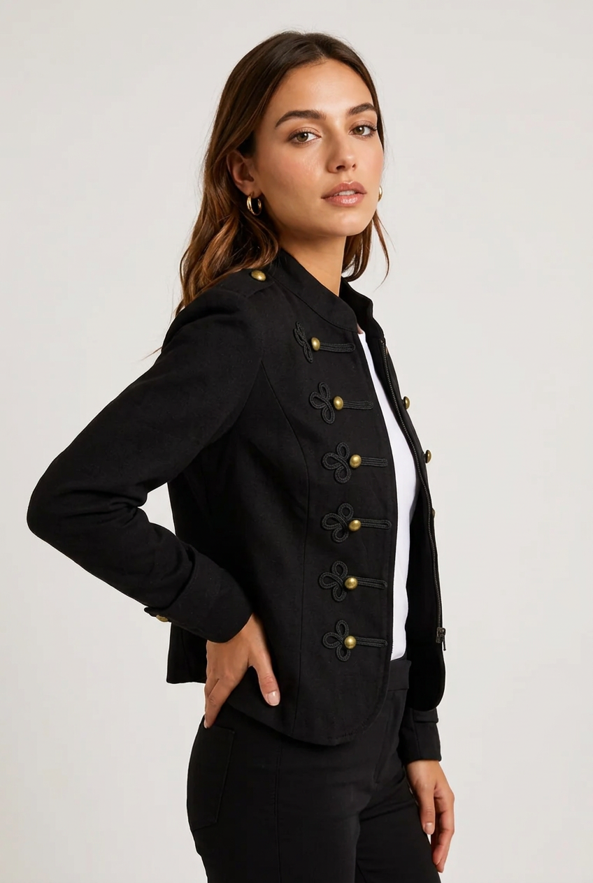 Chaqueta napoleon negro