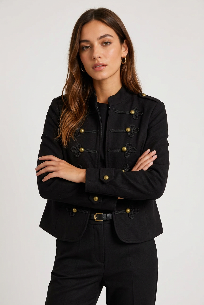 Chaqueta napoleon negro