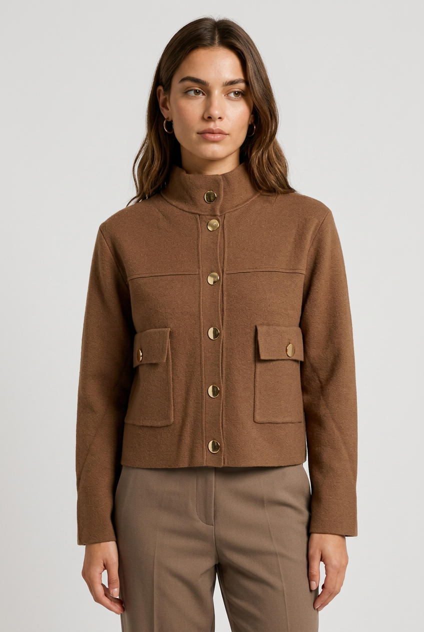 chaqueta punto marron